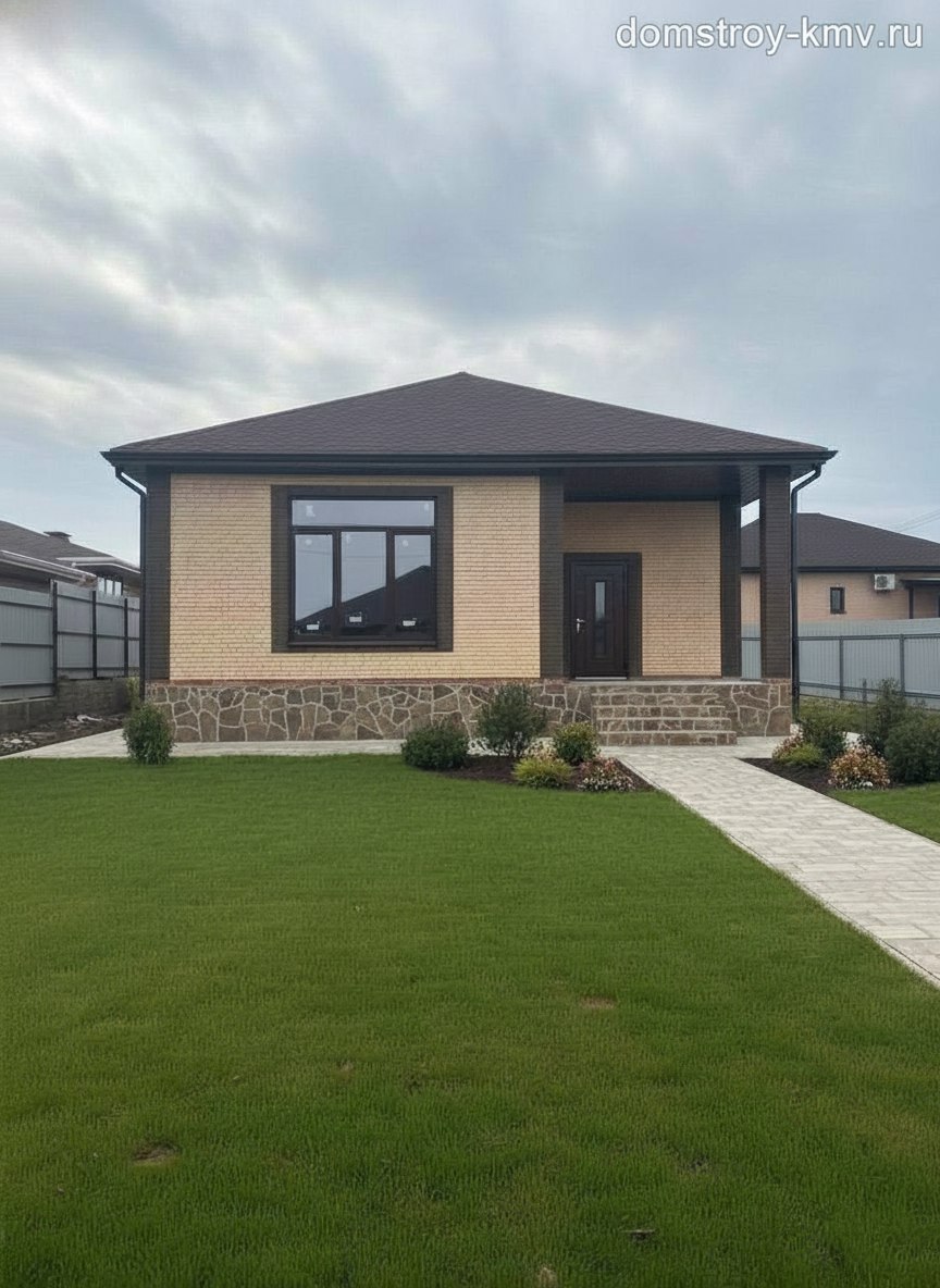 Одноэтажный дом под ключ с крыльцом - фото 1